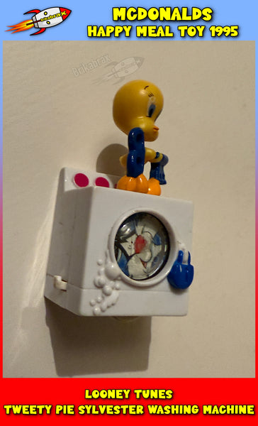 LOONEY TUNES Tweety Pie Sylvester Washing Machine McDonald's 1995 (USED)