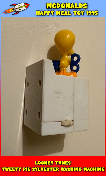 LOONEY TUNES Tweety Pie Sylvester Washing Machine McDonald's 1995 (USED)