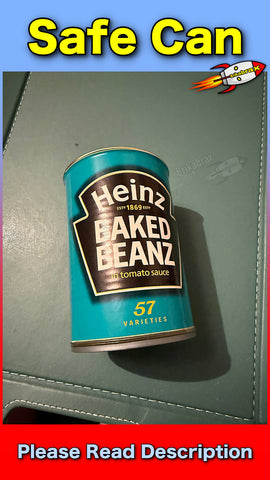 Secret Heinz Baked Bean Tin Can Safe Metal Money Cash Security Hidden Stash Key