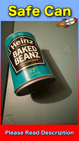 Secret Heinz Baked Bean Tin Can Safe Metal Money Cash Security Hidden Stash Key