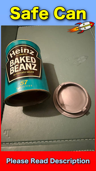 Secret Heinz Baked Bean Tin Can Safe Metal Money Cash Security Hidden Stash Key