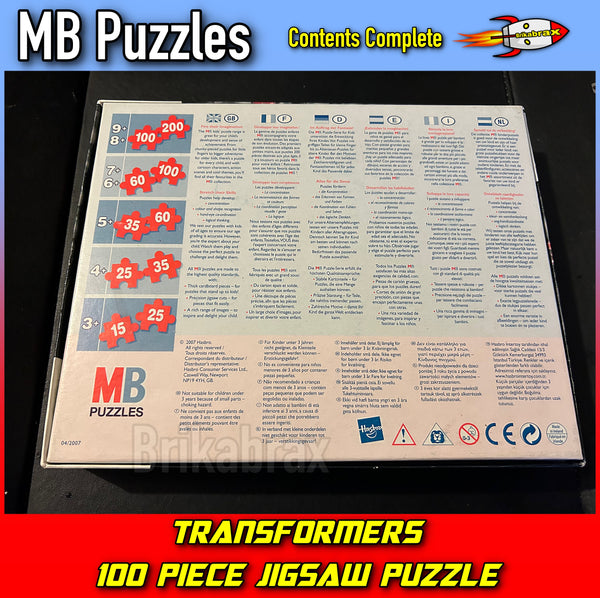MB Transformers 100 Piece Jigsaw - Pre-Owned - Contents Complete (Box Resealed)