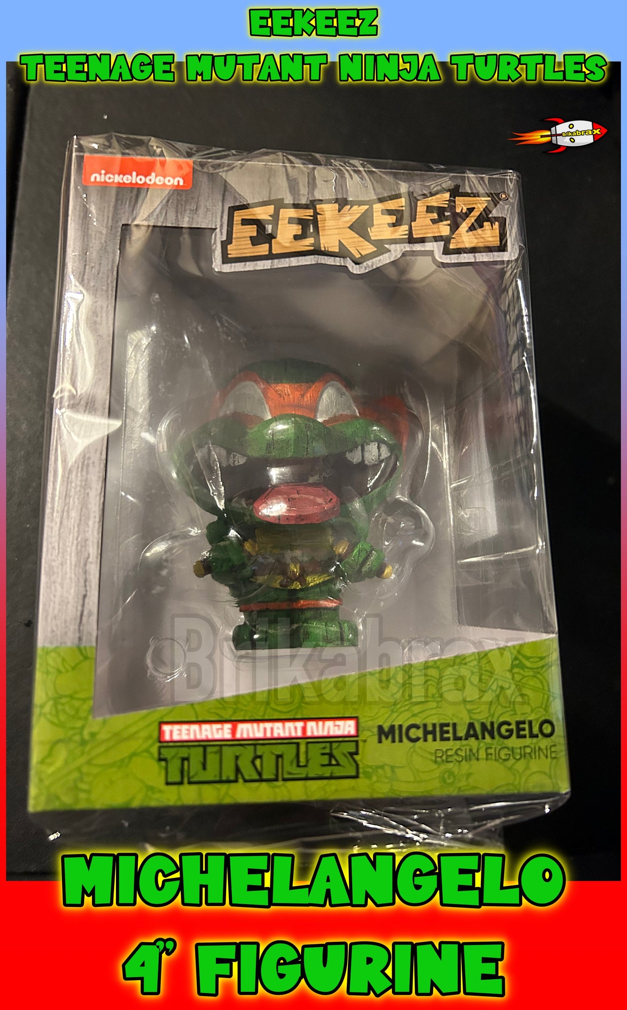 TMNT Michelangelo Eekeez 4" Figurine Teenage Mutant Ninja Turtles New Sealed