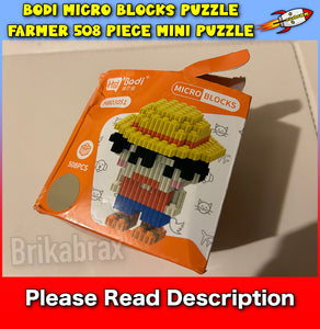 Bodi Micro Blocks Puzzle FARMER 508 Piece Mini Puzzle (Box Damaged)