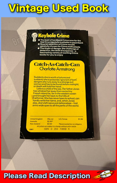 Keyhole Crime Catch As Catch Can by Charlotte Armstrong (Paperback Book 1981)