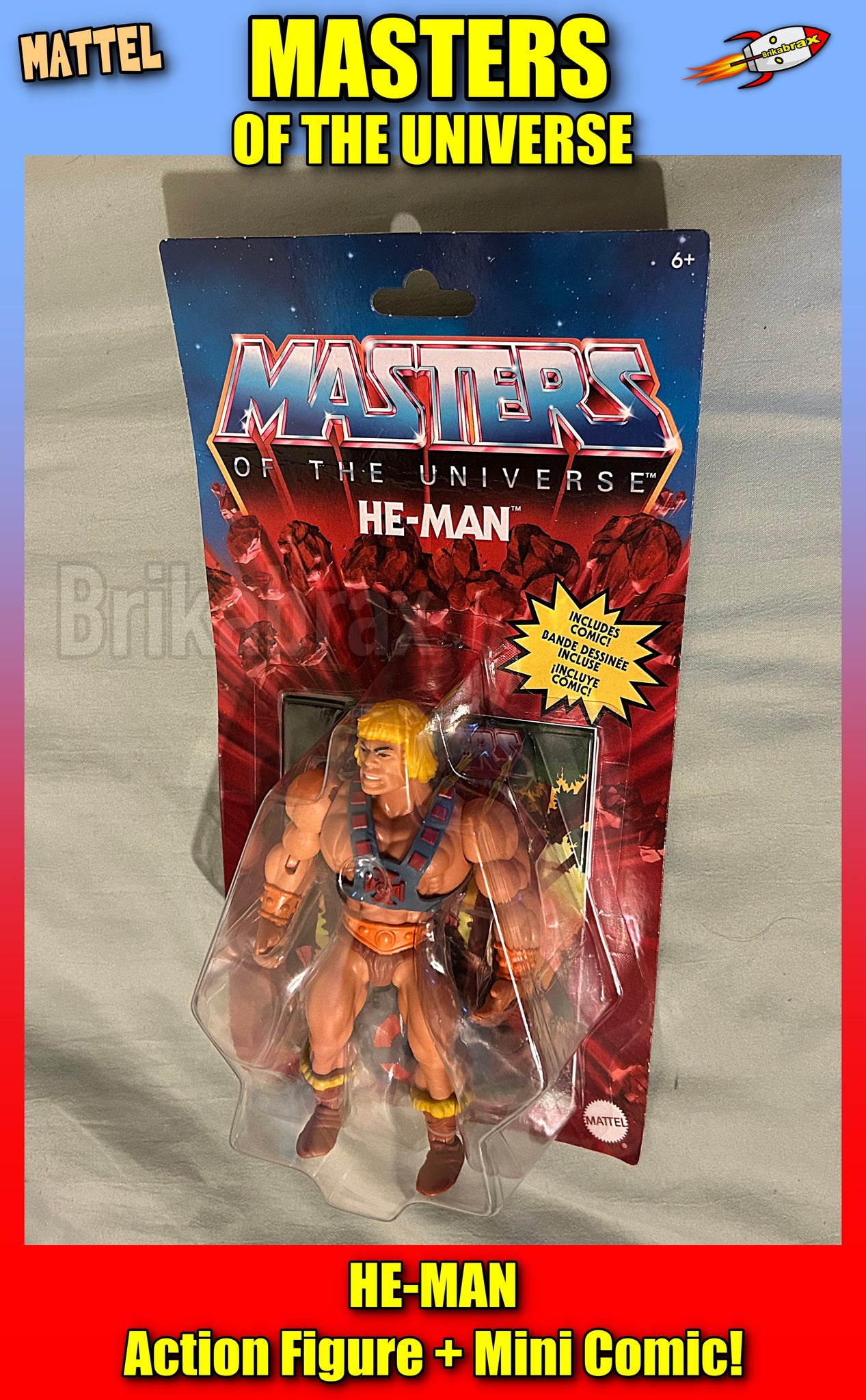 Masters of the Universe Origins He-Man 6" Action Figure by Mattel Brand New (2021)