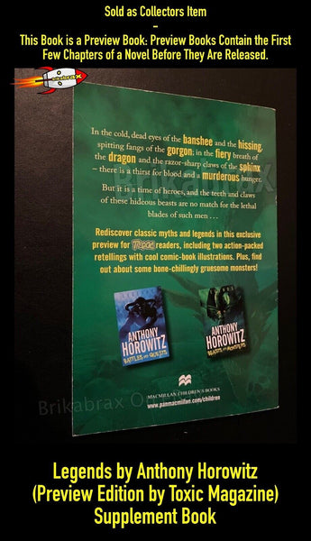 Legends by Anthony Horowitz (Preview Edition by Toxic Magazine) Supplement Book