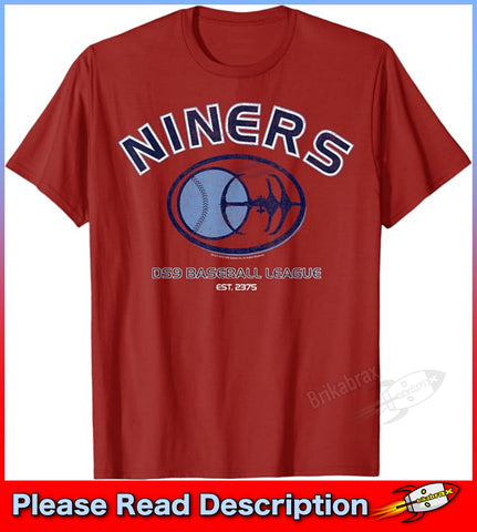 Star Trek DS9 Niners Baseball League Logo T-Shirt - New