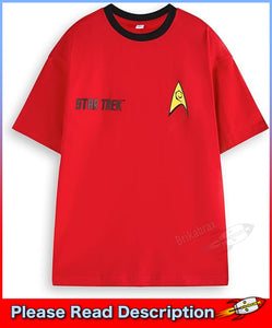 Star Trek Men's T-Shirt: Engineer Officer Red Style T Shirt - New
