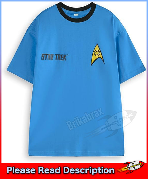 Star Trek Men's T-Shirt: Science Officer Blue Style T Shirt - New