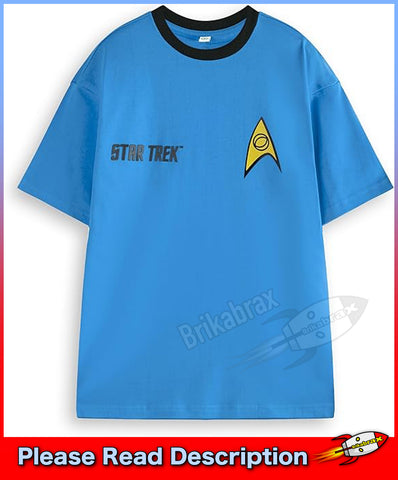 Star Trek Men's T-Shirt: Science Officer Blue Style T Shirt - New