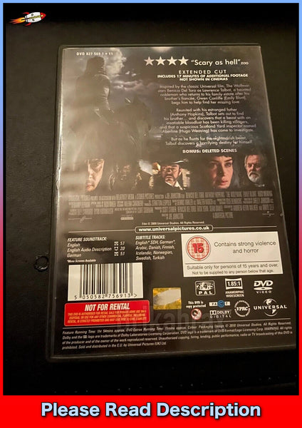 The Wolfman (DVD, 2010) (SOLD USED)
