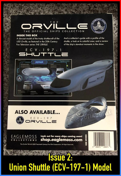 Eaglemoss The Orville Ship Collection Union Shuttle ECV 197-1 Model Spaceship NEW
