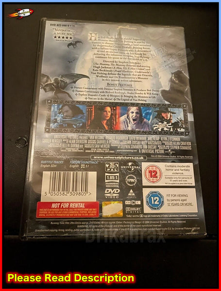 Van Helsing DVD Horror Film (2004) SOLD USED