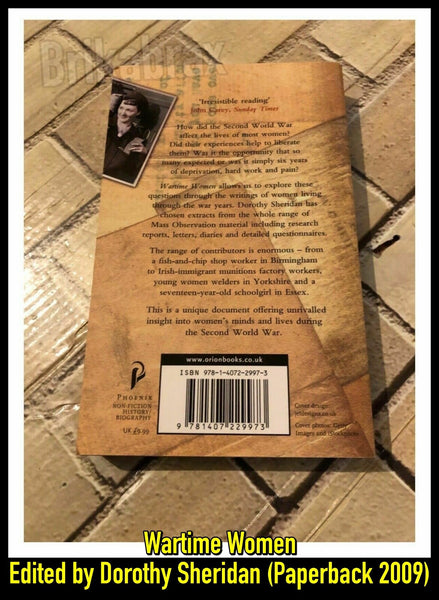 Wartime Women Edited by Dorothy Sheridan Paperback Book 2009