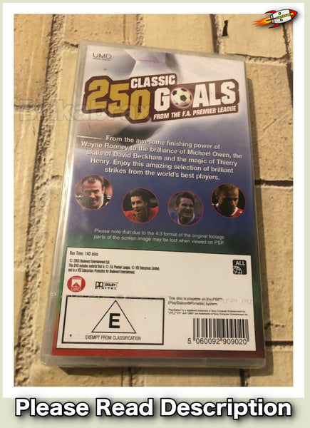 25 Classic Goals From the F.A. Premier League 1992-2005 UMD Video For Sony PSP SOLD USED