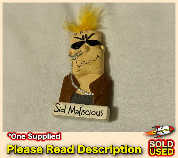 Sid Malicious Joke Music Memorabilia Novelty Fridge Magnet Vintage 1990s - SOLD USED