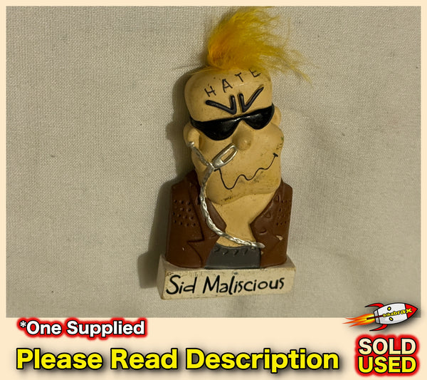 Sid Malicious Joke Music Memorabilia Novelty Fridge Magnet Vintage 1990s - SOLD USED