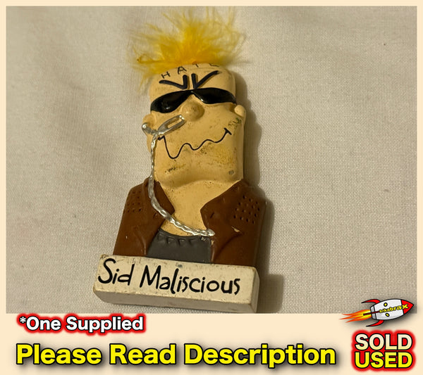 Sid Malicious Joke Music Memorabilia Novelty Fridge Magnet Vintage 1990s - SOLD USED