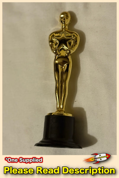 Mini Plastic Joke Novelty Gold Movie Award Trophy - NEW