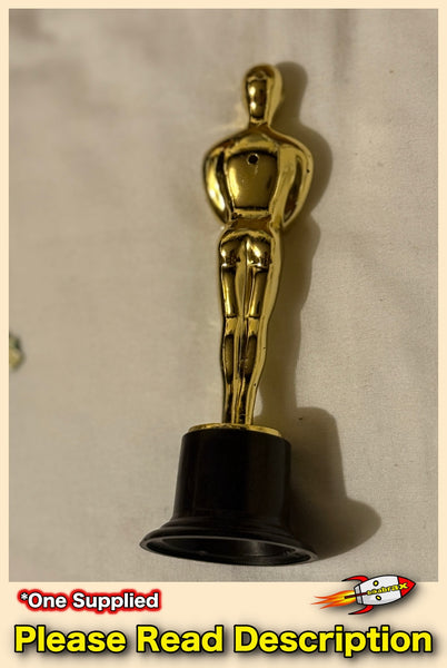 Mini Plastic Joke Novelty Gold Movie Award Trophy - NEW