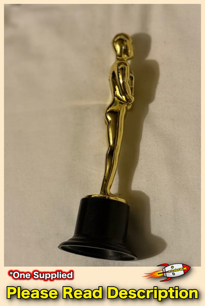Mini Plastic Joke Novelty Gold Movie Award Trophy - NEW