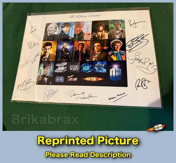 Doctor Who The Eleven Doctors Reproduction / Reprint A4 Sized Autographed Picture Circa 2010 SOLD USED