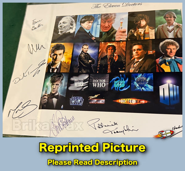 Doctor Who The Eleven Doctors Reproduction / Reprint A4 Sized Autographed Picture Circa 2010 SOLD USED