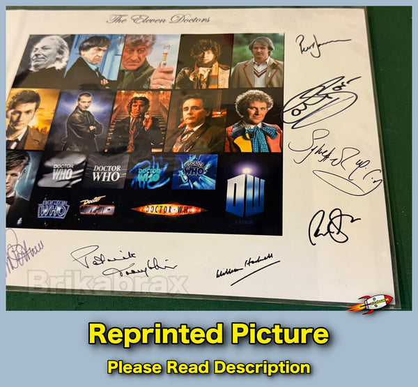 Doctor Who The Eleven Doctors Reproduction / Reprint A4 Sized Autographed Picture Circa 2010 SOLD USED