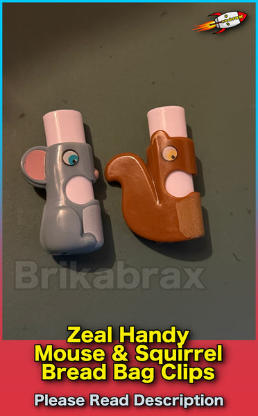 Zeal Handy Mouse & Squirrel Bread Bag Clips - Bagged