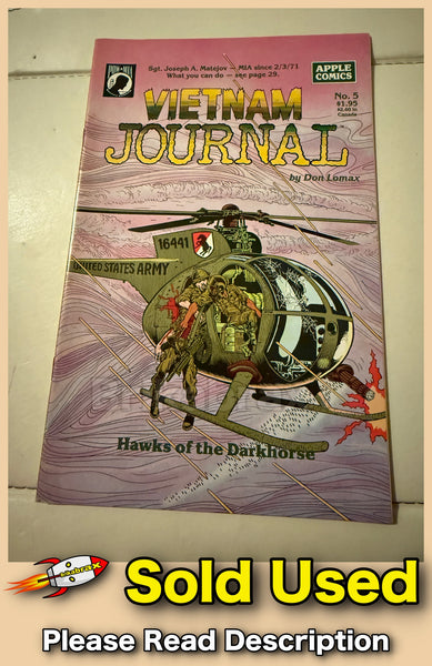 Vietnam Journal #5 Hawks of the Darkhorse - Apple Comics - 1988 - SOLD USED