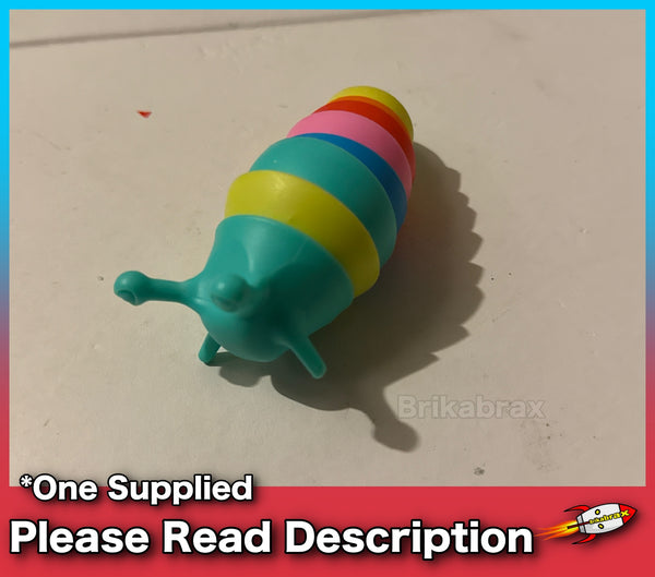 Rainbow Wriggly Slug Stress Relief Kids Adult Twist Sensory Toy Gift - NEW
