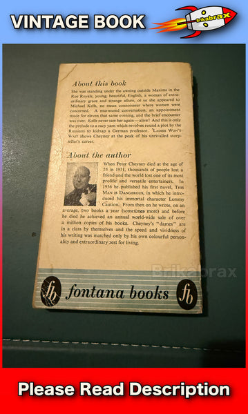 Ladies Won't Wait by Peter Cheyney Fontana Paperback Book 1954 SOLD USED