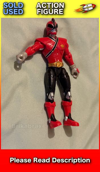 Bandai Power Rangers Samurai RED RANGER FIRE 4.5" Action Figure 2010 SOLD USED