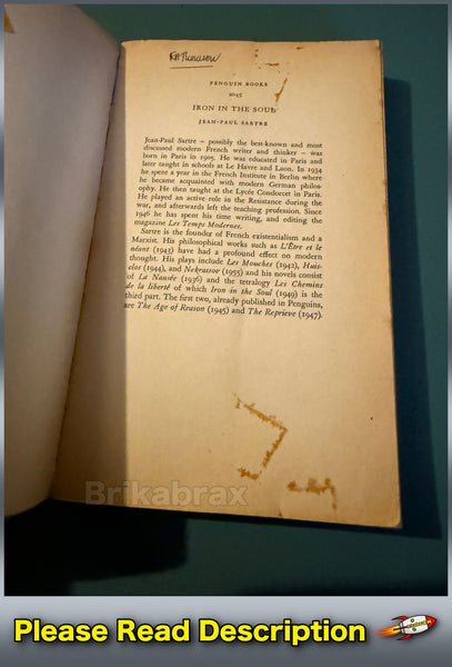 Iron in the Soul by Jean Paul Sartre EX-LIBRARY Paperback Book Published 1965
