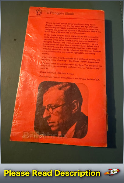 Iron in the Soul by Jean Paul Sartre EX-LIBRARY Paperback Book Published 1965