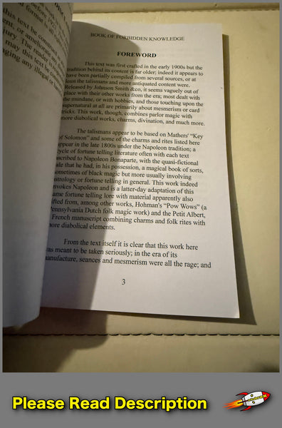 The Book of Forbidden Knowledge Black Magic Paperback Tarl Warwick 2016 Re-Issue