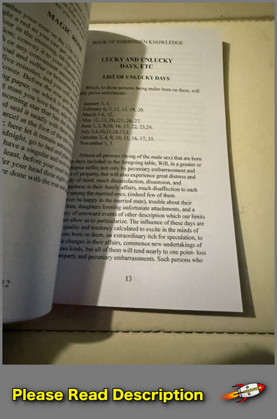 The Book of Forbidden Knowledge Black Magic Paperback Tarl Warwick 2016 Re-Issue