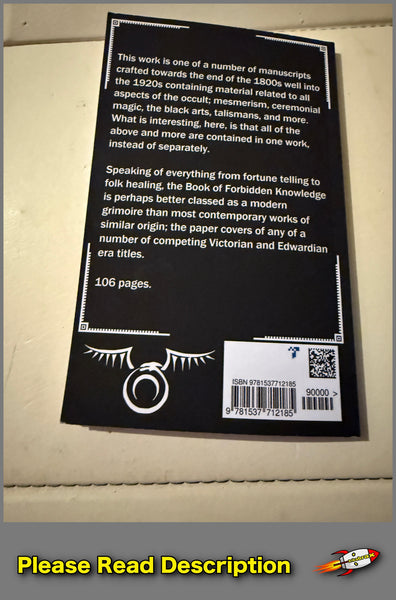 The Book of Forbidden Knowledge Black Magic Paperback Tarl Warwick 2016 Re-Issue