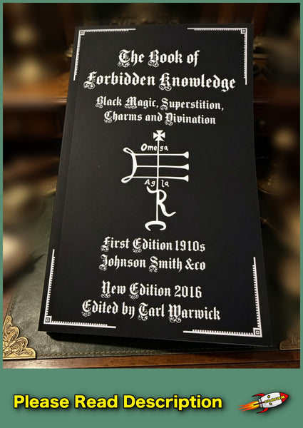 The Book of Forbidden Knowledge Black Magic Paperback Tarl Warwick 2016 Re-Issue