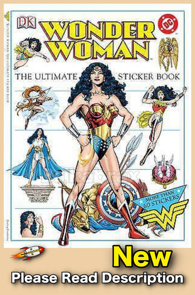 Wonder Woman Ultimate Sticker Book by DC Comics (Paperback, 2003) New