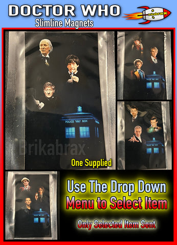 Doctor Who Slimline Magnets The Doctors (Select Item) New