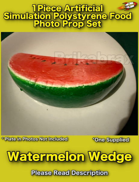 1 Piece Artificial Red Watermelon Simulation Food Photo Prop Item (USED) Damaged