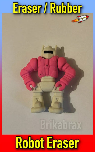 Robot Shaped Eraser (Select Item) Supplied Bagged - New - One Supplied