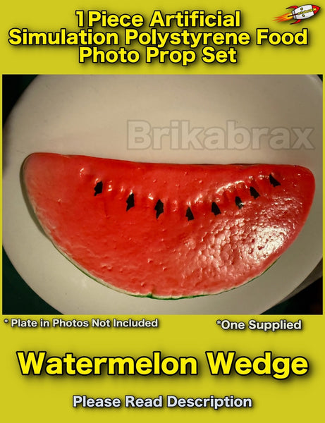 1 Piece Artificial Red Watermelon Simulation Food Photo Prop Item (USED) Damaged