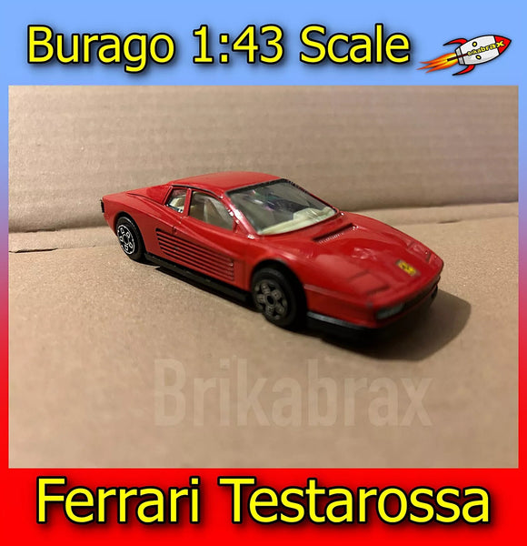 Burago Ferrari Testarossa 1:43 Scale Toy Car (Read Description) Used