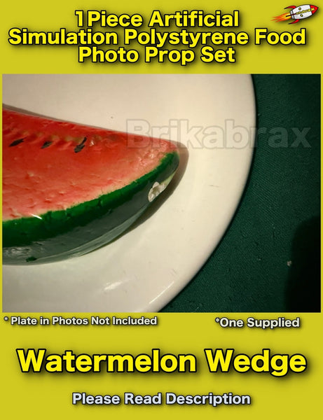 1 Piece Artificial Red Watermelon Simulation Food Photo Prop Item (USED) Damaged