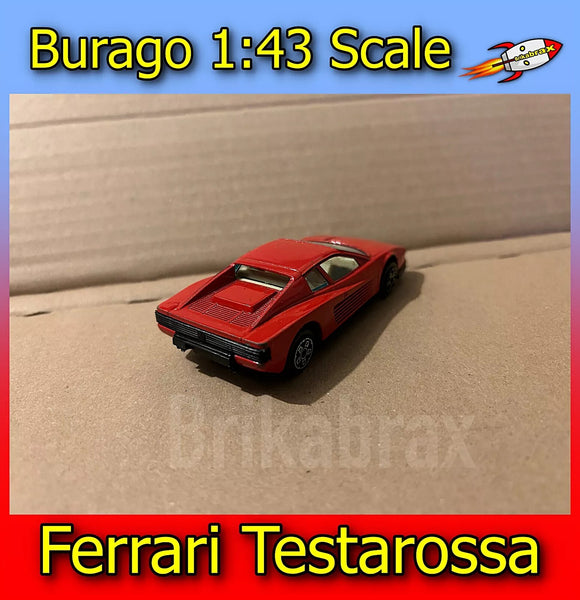 Burago Ferrari Testarossa 1:43 Scale Toy Car (Read Description) Used