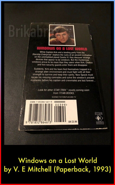 Star Trek Windows on a Lost World by V. E Mitchell (Paperback, 1993)