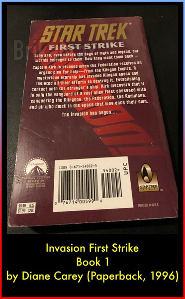 Star Trek Invasion First Strike: Book 1 by Diane Carey (Paperback, 1996)